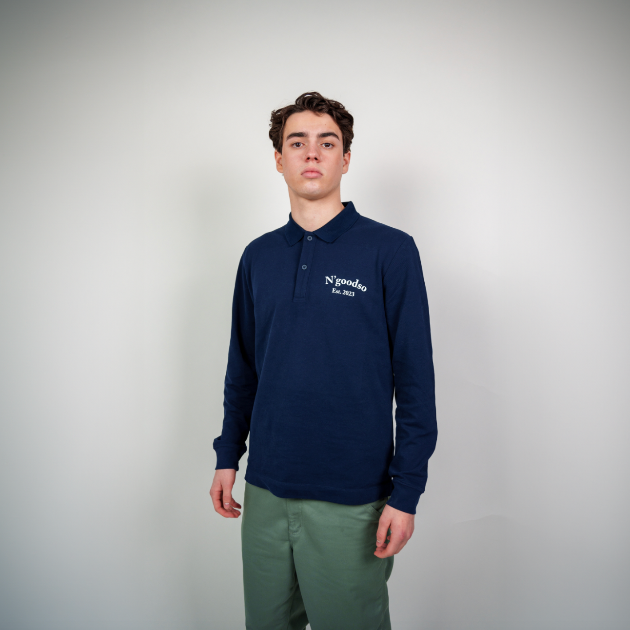 Long sleeve polo shirt